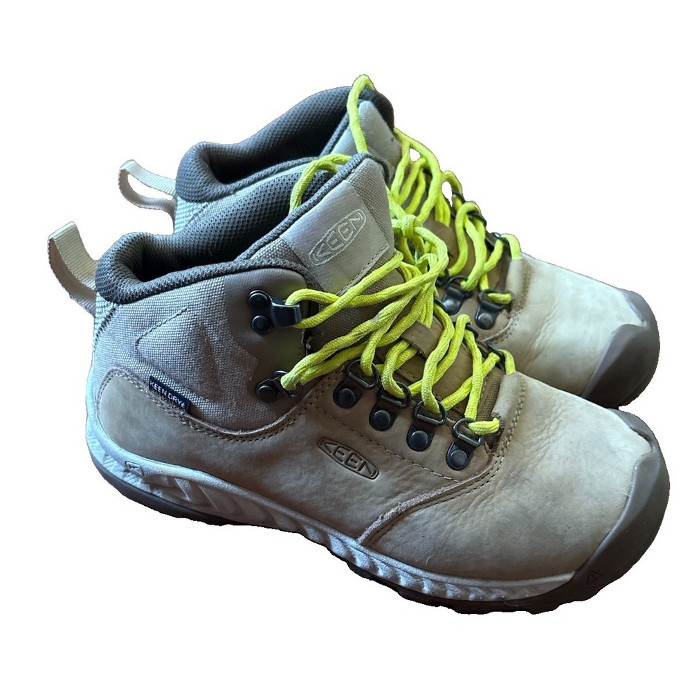 Women's Keen NXIS Explorer Mid Waterproof Hiking Boots Size 6 Beige Tan Brown
